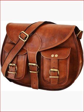13" Leather Crossbody Hobo Satchel Shoulder Purse Handbag